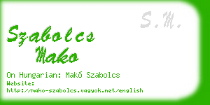 szabolcs mako business card